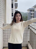 芭芙達妮白色針織衫女春秋小香風內(nèi)搭2025新款長袖圓領上衣秋冬毛衣打底衫 杏色 L :建議98-108斤 曬單實拍圖