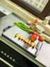 雙槍菜板 抗菌家用加厚食品級不銹鋼砧板案板防霉切菜板41*27.5*1.8cm 曬單實(shí)拍圖