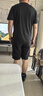JEEP吉普短袖T恤男冰絲圓領(lǐng)夏季打底衫透氣運動(dòng)汗衫速干衣服男裝團購 黑色+寶藍 3XL( 建議150-165斤) 曬單實(shí)拍圖