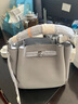 TORY BURCH【秦嵐同款】湯麗柏琦 ROMY 手提斜挎水桶包菜籃子節日禮物021灰色 曬單實(shí)拍圖