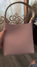 CHARLES&KEITH25秋新品吸扣式托特包手提子母水桶包CK2-10782671 Cotton Candy Pink棉花糖粉 S 曬單實(shí)拍圖