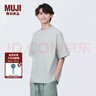 無印良品（MUJI）男式 涼感 亨利領短袖T恤 男士打底衫男款涼感物語AC1W6C4S 淺綠色條紋 XL （180/104A） 曬單實拍圖