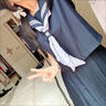 閃動(dòng)少女（SHANDONGSHAONV）三本jk水手服神北JK水手服女jk制服套裝基礎款藏青色日系海軍領(lǐng) 長(cháng)袖單件+藍色領(lǐng)巾紺色扣子 S 曬單實(shí)拍圖