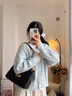 皮爾卡丹手抓紋頭層牛皮流浪包單肩斜挎包包女款2025年女包生日禮物 曬單實(shí)拍圖
