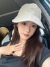 貓人帽子女大帽檐趙露思同款棒球帽女大頭圍太陽鴨舌帽遮陽防曬帽子 米白色 均碼56-60 曬單實(shí)拍圖
