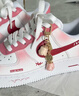 耐克（NIKE）球鞋定制 Air Force 1AF1空軍一號 淺墨染指 玫瑰情話 男女鞋 玫瑰情話 定制款不支持退換  37 .5 全新正品 假一賠十 曬單實拍圖