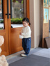 幼歌（YOUGE）嬰幼兒秋季新款純棉休閑百搭束腳褲柔軟寬松復(fù)古牛仔褲 牛仔藍(lán) 90 cm 曬單實(shí)拍圖