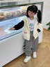 木木屋品牌童裝兒童套裝女寶寶衣服春秋2025新款女童衛(wèi)衣開衫小女孩褲子 米白色 90 適合80-90年齡1-2歲左右 曬單實拍圖