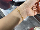 中國黃金（CHINA GOLD）足金四葉草黃金手鏈女款轉運珠手飾情人情人節生日禮物送女朋友 四葉草手鏈 約2.6g  刻字/代寫(xiě)賀卡 曬單實(shí)拍圖