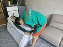 全友家居 家用客廳沙發(fā)四人位現(xiàn)代簡約實(shí)木框架直排式一字科技布沙發(fā) 曬單實(shí)拍圖