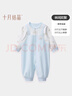 十月結晶假兩件直襟連體衣寶寶哈衣爬服新生兒衣服 曬單實(shí)拍圖