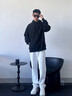 保羅嵐芝  BOLOLANZHI連帽衛(wèi)衣定制工作服秋冬季同學(xué)聚會團(tuán)體活動班服文化衫加絨款外套 【常規(guī)款】CYJD 8802-黑色款 XL 曬單實(shí)拍圖