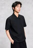 GXG男裝 戶外工裝polo男半拉鏈翻領短袖上衣  夏 黑色 185/XXL 曬單實拍圖