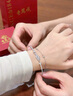 老鳳祥輕奢S925銀手鐲女穗穗平安雙鏈首飾生日七夕情人節(jié)禮物送女友老婆 曬單實拍圖