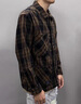 潮與共美式復古重磅純棉長(cháng)袖格子襯衫男加厚寬松休閑襯衣潮牌外套秋冬款 咖啡色 XL 適合140-160斤 曬單實(shí)拍圖