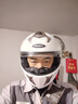 野馬（YEMA）3C認證828S摩托車(chē)頭盔男全盔冬季雙鏡片機車(chē)安全帽 四季通用 均碼 白色+防霧貼片 曬單實(shí)拍圖