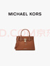 MICHAEL KORS邁克高仕 MK Hamilton 女士斜挎包手提包 牛皮棕 230 中號 曬單實(shí)拍圖