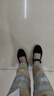 老北京布鞋女酒店工作禮儀上班黑布鞋平底舞蹈一帶單鞋軟底媽媽鞋 A-格黑色 36  標準碼 曬單實拍圖