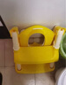 元氣貝比（YUANQIBEIBI）兒童馬桶輔助器階梯式馬桶樓梯式男孩女寶寶階梯架嬰兒坐便圈黃色 曬單實拍圖