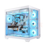 航嘉（Huntkey）S980龍卷風(fēng)全景版  360機箱無(wú)立柱海景房  S970暴風(fēng)雪冰刃版電腦主機機箱（支持ATX主板/360水冷） S980龍卷風(fēng)白色 機箱+ARGB風(fēng)扇*7（6反1正） 曬單實(shí)拍圖