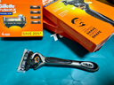 吉列（Gillette）鋒隱致順剃須刀刮胡刀頭5層刀片 5刀頭1刀架 曬單實(shí)拍圖