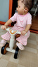 貝趣兒童平衡車1-3歲寶寶滑行車玩具幼兒滑步車嬰兒四輪無腳踏溜溜車 青咖 【燈光音樂+緩震靜音輪】 一歲防側(cè)翻滑滑車周歲生日禮物 曬單實拍圖