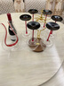 Myhobby紅酒杯套裝家用輕奢高級感紅桿紅領(lǐng)結大容量水晶玻璃高腳杯醒酒器 【6支+紅線(xiàn)U型壺+麋鹿杯架】650ml紅桿紅領(lǐng)結 曬單實(shí)拍圖