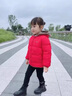 G.DUCKKIDS小黃鴨兒童棉服羊羔絨男童棉衣女童棉襖寶寶加厚保暖連帽外套 藏青色 130 cm 曬單實(shí)拍圖