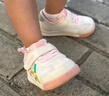 泰蘭尼斯秋季學(xué)步鞋男寶寶鞋子女童嬰兒鞋透氣軟底機能鞋米白21碼 曬單實(shí)拍圖