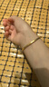 CRD克徠帝黃金手鐲拉絲手鐲實(shí)心按克足金999送女友七夕禮物 22g 56# 曬單實(shí)拍圖