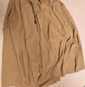 百家好（Basic House）Basic House/百家好高腰拼接闊腿褲女夏季新款設(shè)計(jì)感寬松休閑裙褲 卡其色 M 曬單實(shí)拍圖