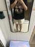 班尼路S&K純棉寬松短袖t恤華夫格短褲套裝女2025夏季女裝潮流時尚衣服 曬單實拍圖