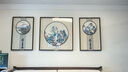 刺繡客廳掛畫(huà)新中式沙發(fā)背景墻裝飾畫(huà)千里江山蘇繡三聯(lián)畫(huà)餐廳壁畫(huà) 千里江山 左右83*53cm中間83*83cm 曬單實(shí)拍圖