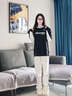 浦銳通天拼接羽毛球服男女同款長(cháng)袖運動(dòng)T恤秋冬款透氣速干排汗跑步衣 黑色【上衣】 L 曬單實(shí)拍圖