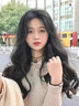 假發(fā)女韓式中分劉海大波浪自然長(cháng)卷發(fā)方圓臉全頭套式偽娘男娘變裝 【黑茶色】 長(cháng)發(fā) 60cm 送發(fā)網(wǎng) 曬單實(shí)拍圖