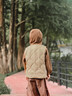 巴拉巴拉童裝兒童羽絨服鴨絨馬甲2025秋冬新款男女童衣服輕薄背心外套上衣 卡其-軟糯舒適-白鴨絨 120 （充絨量26g) 曬單實(shí)拍圖