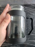 玻璃水杯商務(wù)杯大容量男女生帶蓋泡茶杯家用含茶隔把手杯 商務(wù)把手杯黑色 500ml 1只 曬單實拍圖
