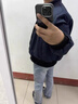 靖颯 藏青色ma1美式飛行員夾克男秋季短款bomber工裝外套vibe棒球服潮 藍色 XL 曬單實(shí)拍圖