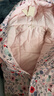 戴維貝拉（DAVE＆BELLA）寶寶連帽外套女童夾棉棉服連帽小童外衣幼兒棉衣兒童上衣冬季新款 粉底印花【現貨】 120 cm（建議身高110-120cm） 曬單實(shí)拍圖