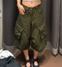 UR2025秋季新款女裝城市游獵廓形工裝七分闊腿長(zhǎng)褲UYV850134 曬單實(shí)拍圖