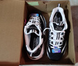 斯凱奇（Skechers）鞋子女秋冬奶茶熊運動(dòng)厚底時(shí)尚復古老爹鞋149906 黑色/白色/BKW 38.5 曬單實(shí)拍圖