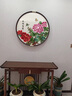 伯莎丹頓（BERTHA DENTON）新中式純手工蘇繡花開富貴牡丹花辦公室掛畫沙發(fā)背景墻客廳裝飾畫 花開富貴B款 直徑60cm 曬單實(shí)拍圖