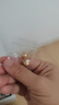 周六福（ZLF）  S925銀扣耳釘女氣質(zhì)黃金色仿珍珠耳飾送女友生日禮物 耳釘一對 曬單實(shí)拍圖
