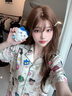 兒童睡衣女孩夏季短袖三件套2025新款云朵棉蠟筆小新男大童家居服 ZY-云朵棉三件套-6611#小新家族 110 童10碼建議身高105-115CM 曬單實(shí)拍圖