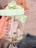 富光水杯大容量女高顏值兒童學(xué)生Tritan運動(dòng)水壺便攜大肚伸縮吸管杯子 白色-tritan材質(zhì)-Diy貼紙-1200ML 曬單實(shí)拍圖