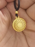 中國黃金八寶羅盤(pán)黃金項鏈女999足金吊墜生日禮物送女朋友老婆 黃金吊墜約1.1g【配黑繩】 曬單實(shí)拍圖