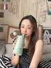 希樂(lè)（cille）保溫杯316不銹鋼大容量水杯男女士戶外便攜保冷杯子薄荷綠500ml 曬單實(shí)拍圖