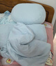 無印良品（MUJI）【涼柔系列】 柔軟靠墊 腰墊 腰靠 辦公室 靠枕 床上抱枕  涼感 藍色 55*40*20cm 曬單實拍圖