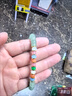 非洲翠多寶彩虹直切藥片珠手串925銀女送女友綠非州翡手串 顏色深淺隨機發(fā)貨 14厘米 曬單實(shí)拍圖