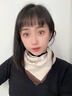 恒源祥磁扣絲巾女新款多功能春夏百搭高級感棉麻小方巾護頸領巾懶人圍巾 杏色線條簡筆畫磁吸扣棉麻( 曬單實拍圖